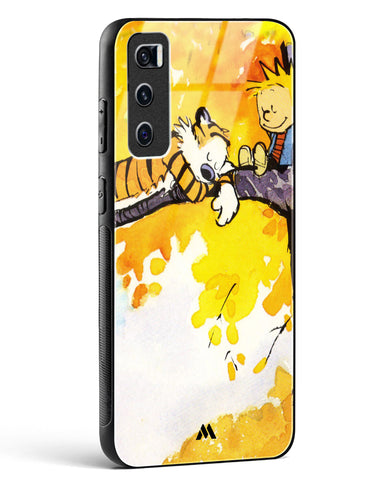 Calvin Hobbes Idyllic Life Glass Case Phone Cover (Vivo)