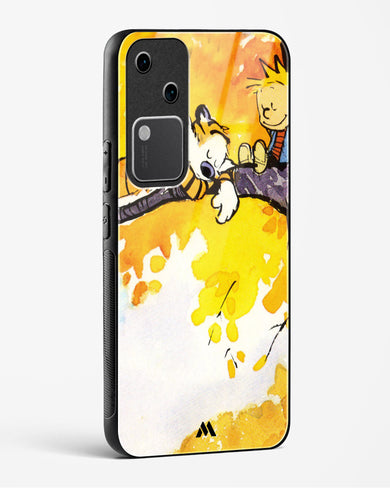 Calvin Hobbes Idyllic Life Glass Case Phone Cover (Vivo)