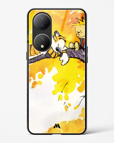 Calvin Hobbes Idyllic Life Glass Case Phone Cover-(Vivo)