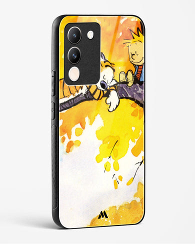 Calvin Hobbes Idyllic Life Glass Case Phone Cover (Vivo)