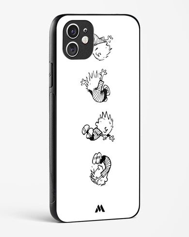 Calvin Hobbes Falling Glass Case Phone Cover (Apple)