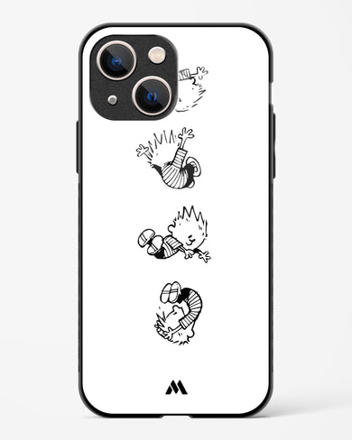 Calvin Hobbes Falling Glass Case Phone Cover-(Apple)