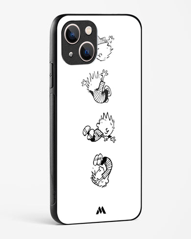 Calvin Hobbes Falling Glass Case Phone Cover-(Apple)