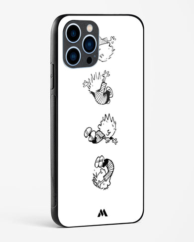 Calvin Hobbes Falling Glass Case Phone Cover (Apple)