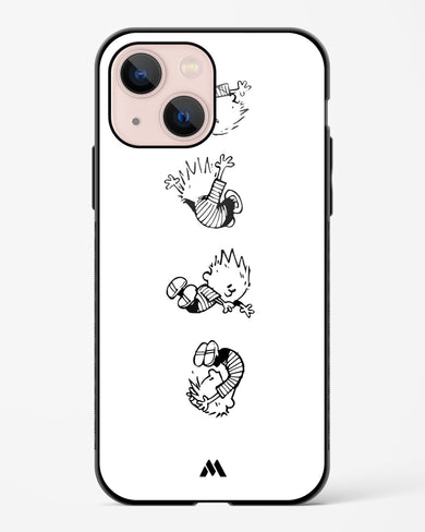 Calvin Hobbes Falling Glass Case Phone Cover-(Apple)