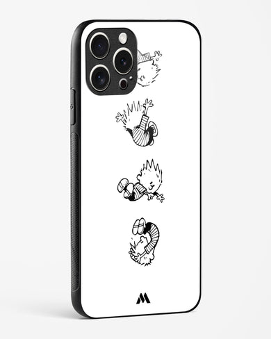 Calvin Hobbes Falling Glass Case Phone Cover-(Apple)