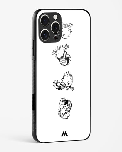 Calvin Hobbes Falling Glass Case Phone Cover (Apple)