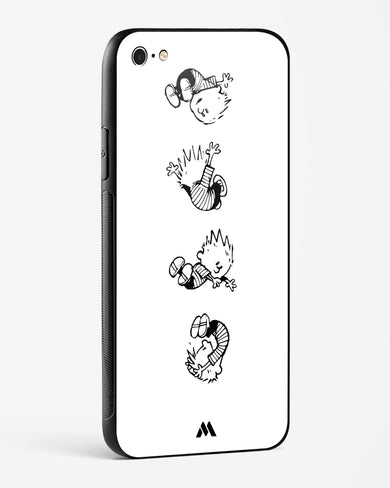Calvin Hobbes Falling Glass Case Phone Cover-(Apple)