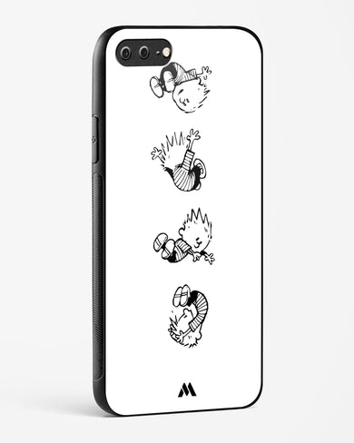 Calvin Hobbes Falling Glass Case Phone Cover (Apple)