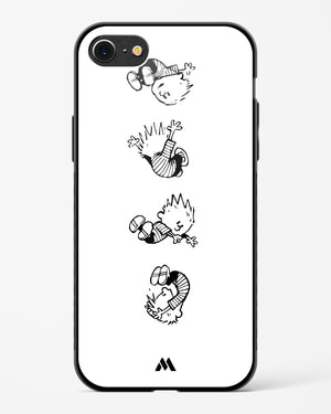 Calvin Hobbes Falling Glass Case Phone Cover-(Apple)