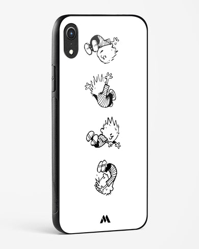 Calvin Hobbes Falling Glass Case Phone Cover (Apple)