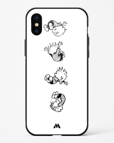 Calvin Hobbes Falling Glass Case Phone Cover (Apple)