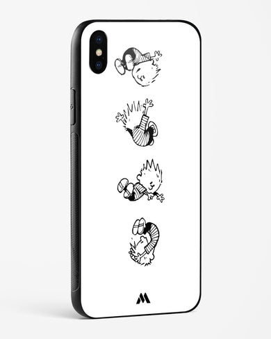 Calvin Hobbes Falling Glass Case Phone Cover (Apple)