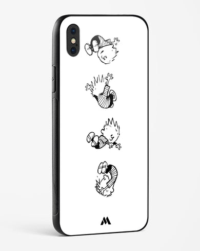 Calvin Hobbes Falling Glass Case Phone Cover (Apple)