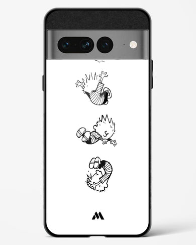 Calvin Hobbes Falling Glass Case Phone Cover (Google)