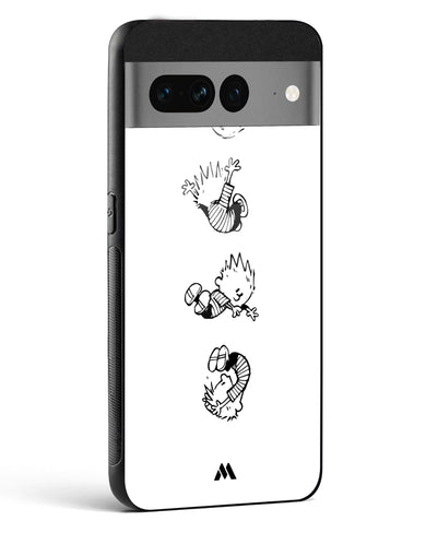 Calvin Hobbes Falling Glass Case Phone Cover (Google)