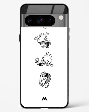 Calvin Hobbes Falling Glass Case Phone Cover-(Google)