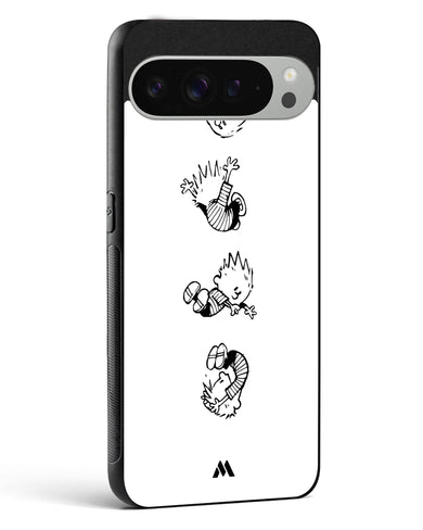 Calvin Hobbes Falling Glass Case Phone Cover (Google)