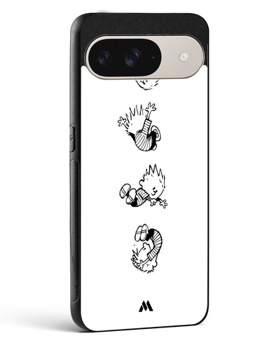 Calvin Hobbes Falling Glass Case Phone Cover (Google)