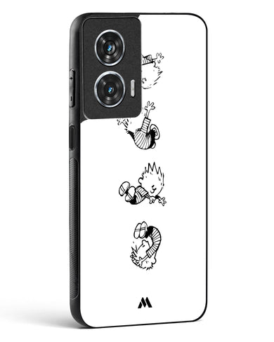 Calvin Hobbes Falling Glass Case Phone Cover (Motorola)