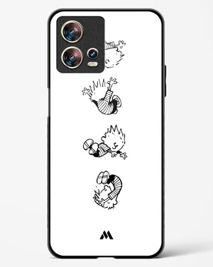 Calvin Hobbes Falling Glass Case Phone Cover (Motorola)