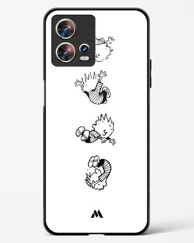 Calvin Hobbes Falling Glass Case Phone Cover (Motorola)