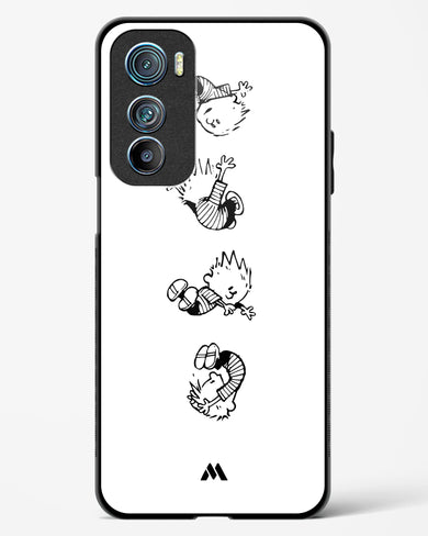 Calvin Hobbes Falling Glass Case Phone Cover (Motorola)