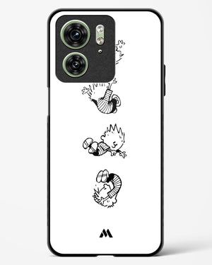 Calvin Hobbes Falling Glass Case Phone Cover (Motorola)