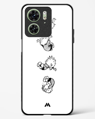 Calvin Hobbes Falling Glass Case Phone Cover (Motorola)