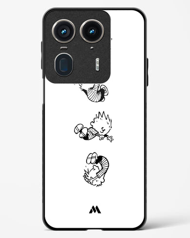Calvin Hobbes Falling Glass Case Phone Cover (Motorola)