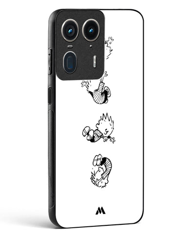 Calvin Hobbes Falling Glass Case Phone Cover (Motorola)