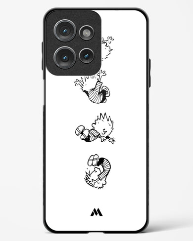 Calvin Hobbes Falling Glass Case Phone Cover (Motorola)