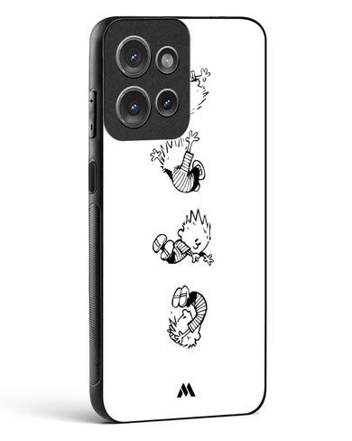 Calvin Hobbes Falling Glass Case Phone Cover (Motorola)