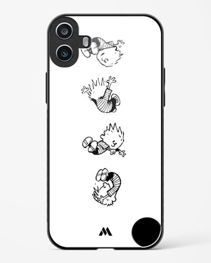 Calvin Hobbes Falling Glass Case Phone Cover (Nothing)