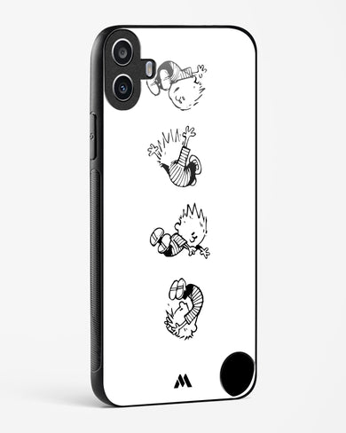 Calvin Hobbes Falling Glass Case Phone Cover (Nothing)