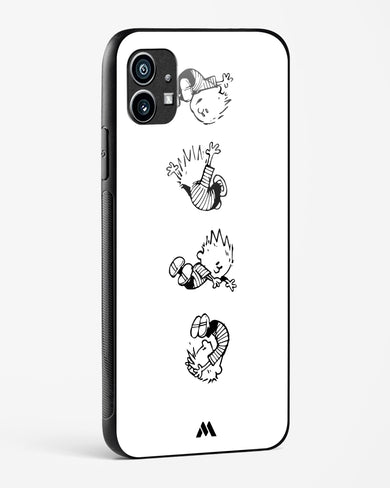 Calvin Hobbes Falling Glass Case Phone Cover (Nothing)