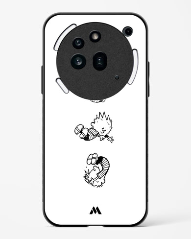 Calvin Hobbes Falling Glass Case Phone Cover (Nothing)