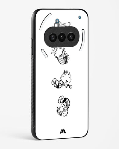 Calvin Hobbes Falling Glass Case Phone Cover (Nothing)