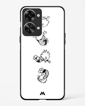 Calvin Hobbes Falling Glass Case Phone Cover-(OnePlus)