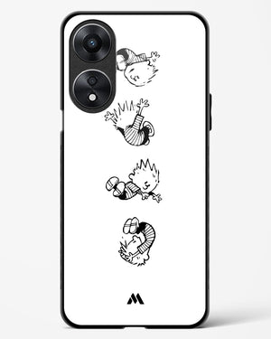 Calvin Hobbes Falling Glass Case Phone Cover (Oppo)