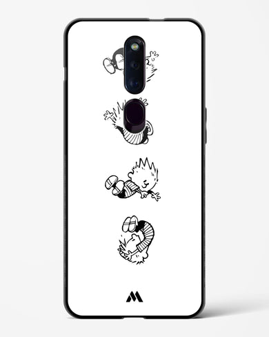 Calvin Hobbes Falling Glass Case Phone Cover (Oppo)