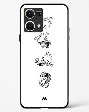 Calvin Hobbes Falling Glass Case Phone Cover (Oppo)