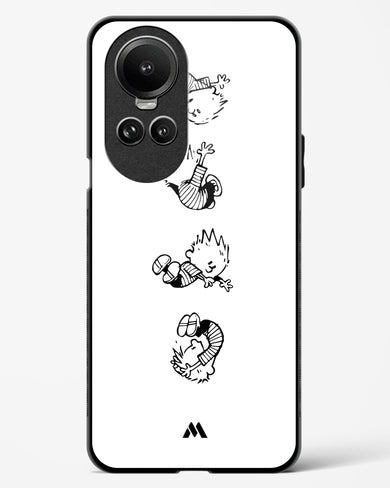 Calvin Hobbes Falling Glass Case Phone Cover (Oppo)