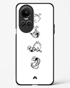 Calvin Hobbes Falling Glass Case Phone Cover (Oppo)
