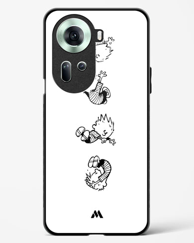 Calvin Hobbes Falling Glass Case Phone Cover (Oppo)