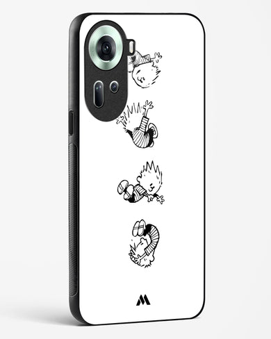 Calvin Hobbes Falling Glass Case Phone Cover (Oppo)