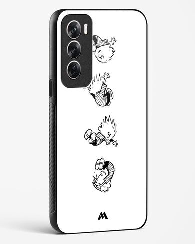 Calvin Hobbes Falling Glass Case Phone Cover (Oppo)