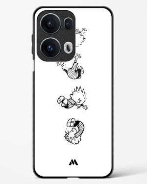 Calvin Hobbes Falling Glass Case Phone Cover (Oppo)