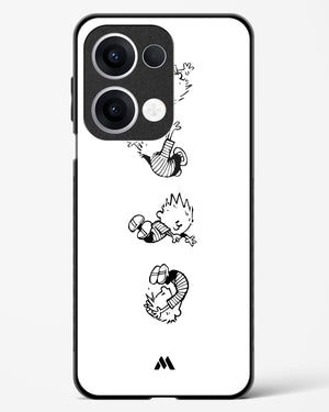 Calvin Hobbes Falling Glass Case Phone Cover (Oppo)