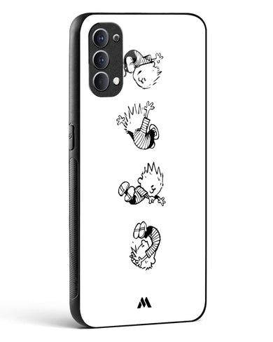 Calvin Hobbes Falling Glass Case Phone Cover (Oppo)